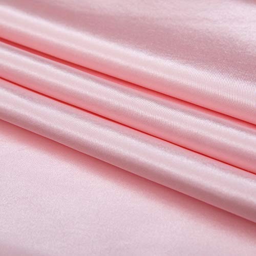 Blush Pink Satin Duvet Cover Bedding Set