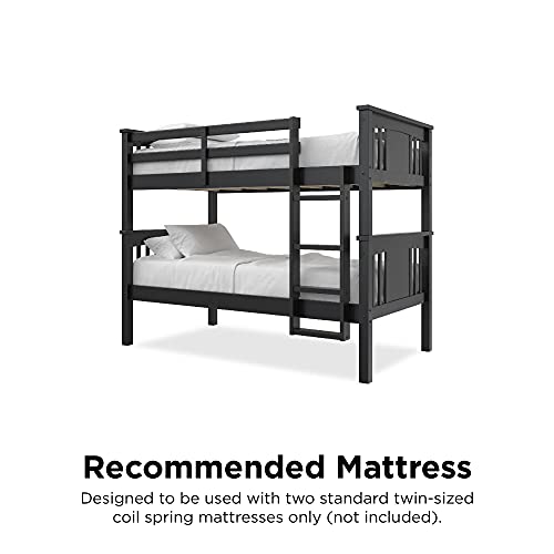 DHP Dylan Twin Over Twin Bunk Bed - Black