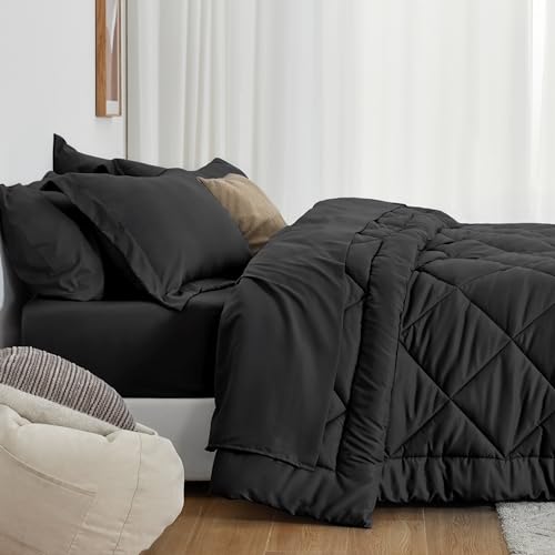 Love's Cabin Black Twin Comforter Set, 5 Pieces