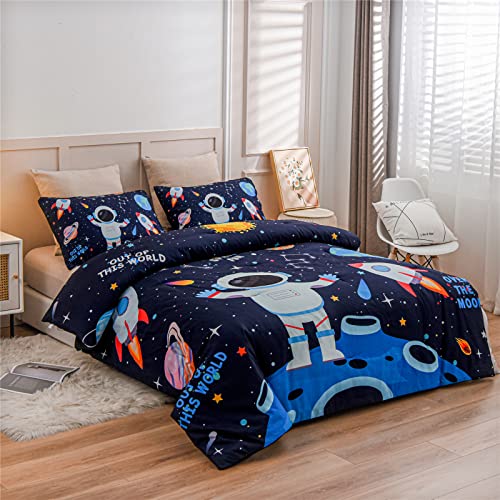 Galaxy Space Themed Comforter Set for Kids