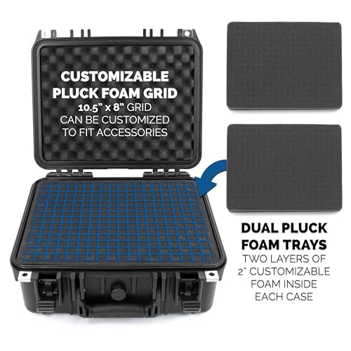 CASEMATIX 13" Double Handgun Hard Case - TSA Approved