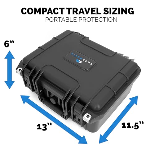 CASEMATIX 13" Double Handgun Hard Case - TSA Approved