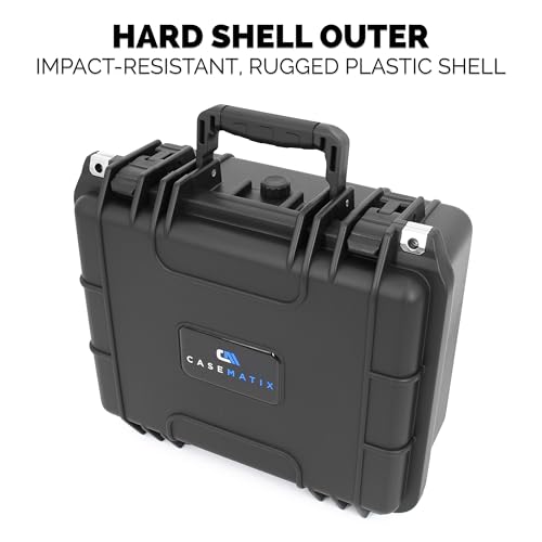 CASEMATIX 13" Double Handgun Hard Case - TSA Approved