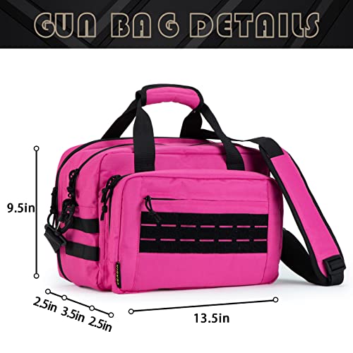 VEAGIA Pink Pistol Case and Ammo Range Bag