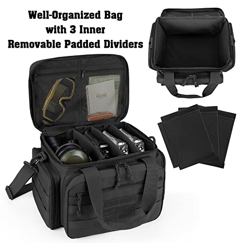 DSLEAF Tactical Gun Range Bag for Handguns