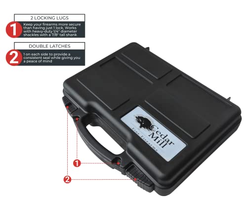 Lockable Pistol Case - TSA Approved, 12.3" x 10.5