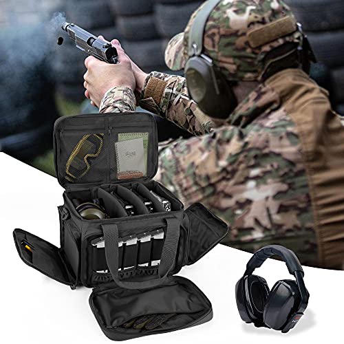 DSLEAF Tactical Gun Range Bag for Handguns
