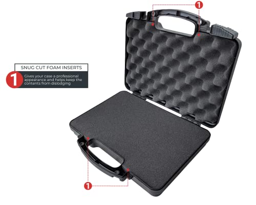 Lockable Pistol Case - TSA Approved, 12.3" x 10.5
