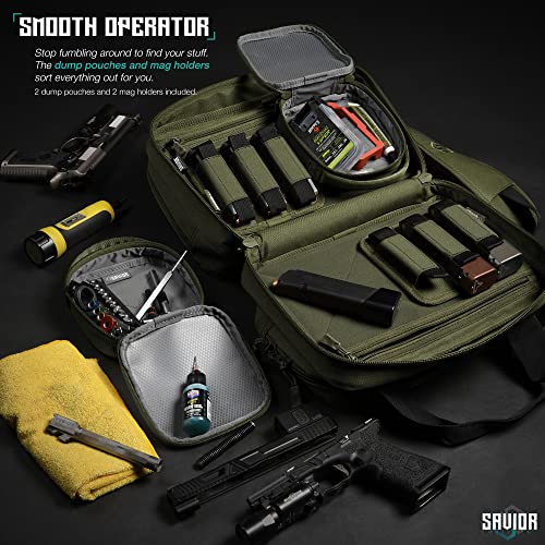 Savior Tactical Mini Range Bag for Dual Pistols