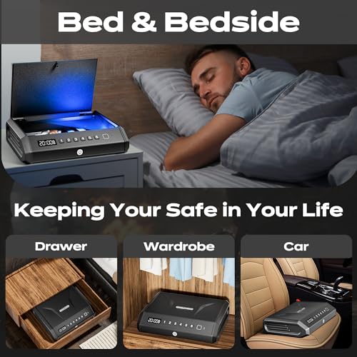 Biometric Large Gun Safe for 2-4 Pistols