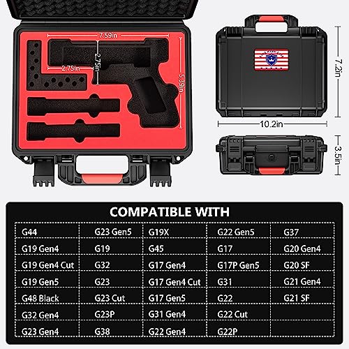 Tactical Hard Gun Case for Glock - Waterproof & Shockproof