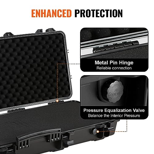 VEVOR 42" Lockable Hard Rifle Case with Wheels