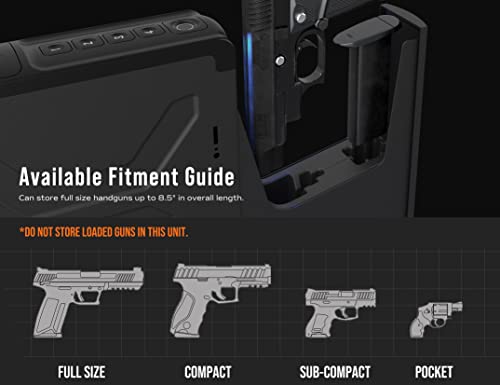Biometric Handgun Safe with Quick Access Door
