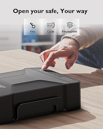 Portable Biometric Gun Safe with Built-in Handle