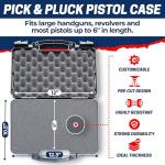 Lockable Pistol Case - TSA Approved, 12.3" x 10.5