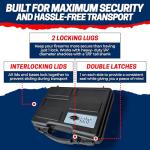 Lockable Pistol Case - TSA Approved, 12.3" x 10.5