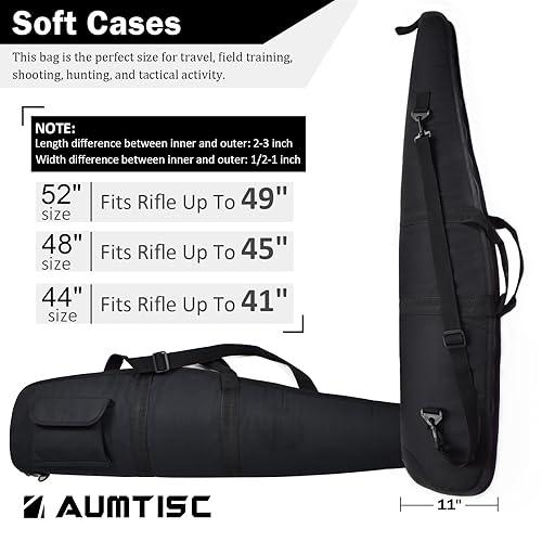 AUMTISC Soft Black Rifle Case with Strap 44