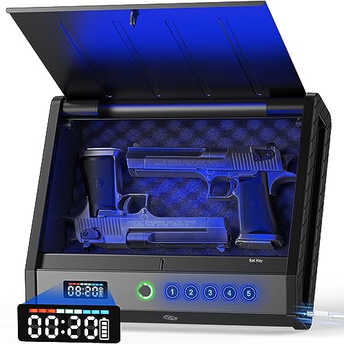 Biometric Gun Safe with USB C and LCD Display