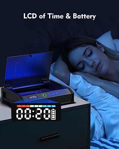 Biometric Gun Safe with USB C and LCD Display
