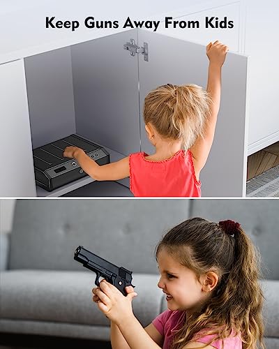 Biometric Gun Safe with USB C and LCD Display