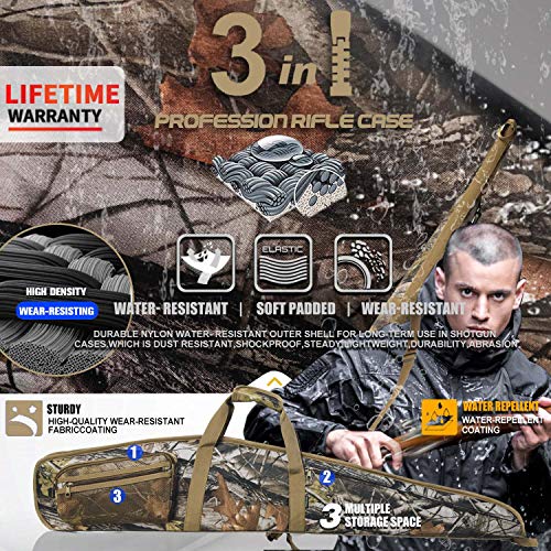 Water-Resistant 46-Inch Camouflage Rifle Case