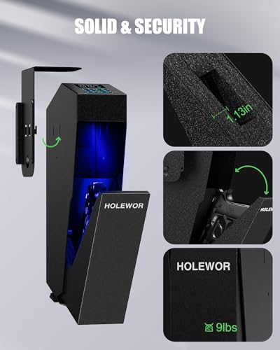 Quick Access Bedside Pistol Safe for Handguns