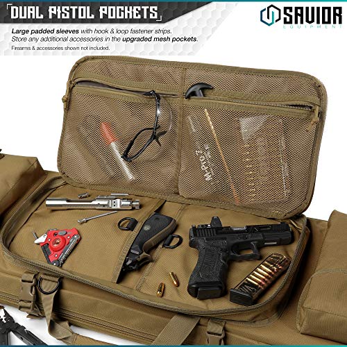 Urban Warfare Tactical Double Gun Bag Backpack - Tan