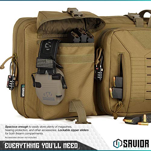 Urban Warfare Tactical Double Gun Bag Backpack - Tan