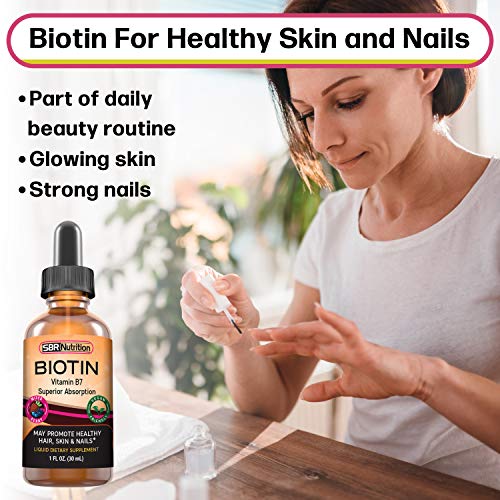 Biotin Liquid Drops (Mixed Berry) Max Absorption Biotin Liquid Drops, 5000mcg of Biotin Per Serving, 60 Serving, No Artificial Preservatives, Vegan Friendly, Supports Healthy Hair Growth, Strong Nail