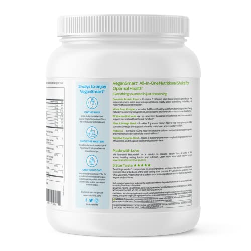 Vegansmart Plant Based Vegan Protein Powder by Naturade, All-in-One Nutritional Shake - Vanilla (15 Servings)