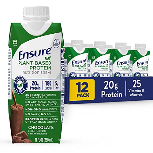 Ensure 100% Plant-Based Protein Vegan Nutrition Shakes with 20G Fava Bean and Pea Protein