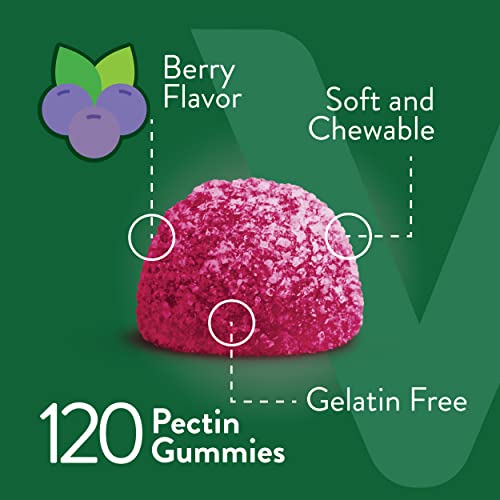 Zinc 50MG Gummies for Healthy Immune Support - for Adults and Teens - Dietary Supplement, Pectin Based, Vegan, Gelatin Free, Gluten Free, Berry Flavor Chewable Gummy [60 Count 2 Pack]