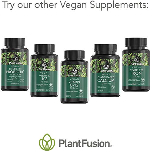 PlantFusion Vegan B12 from, Premium Vegan Vitamin B12 for Women and Men (500mcg), Natural Energy Supplement, 100 Tablets