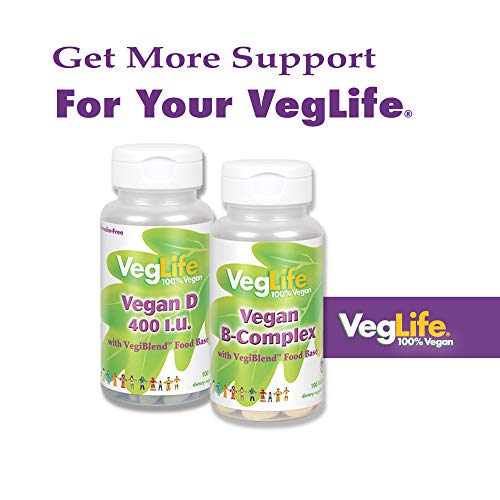 VegLife Vegan Iron 25 mg | Plus Vitamin C, Folic Acid, B-12 and VegiBlend Food Base | Plant Based Iron Supplement for Women & Men