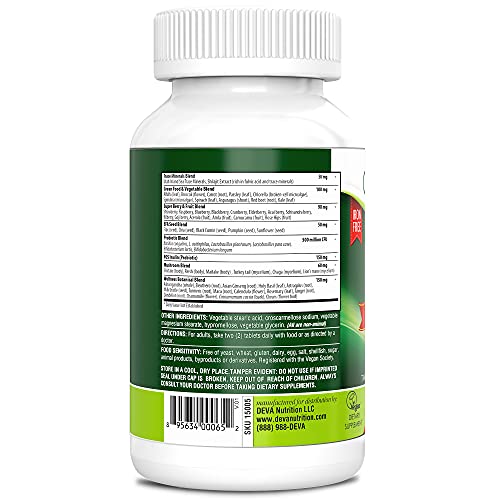 DEVA Tuba Prime Vegan Multivitamin, High Potency, 90 Coated Tablets