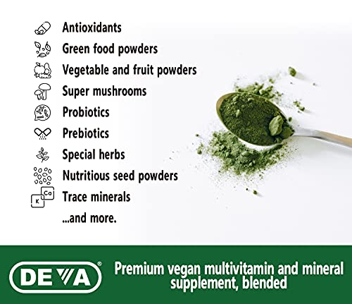 DEVA Tuba Prime Vegan Multivitamin, High Potency, 90 Coated Tablets