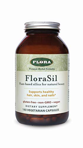Flora FloraSil 180 Veg Capsules - Silica Supplement with Horsetail Extract for Healthy Hair, Skin, and Nails* - Supports Collagen Formation
