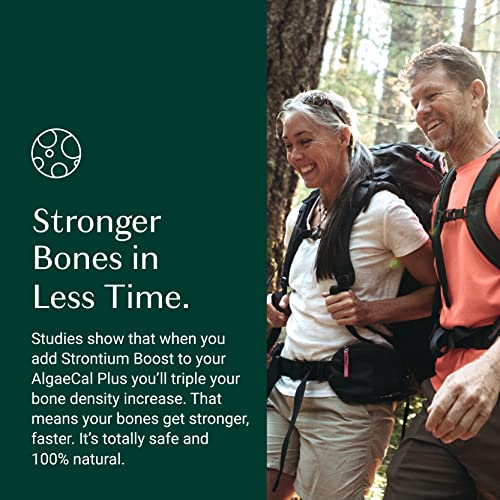 AlgaeCal - Bone Builder Pack for Bone Density, Calcium Supplement & Strontium for Women & Men with Vitamin K2, D3, Magnesium & 13 Minerals, Easy to Swallow Veggie Caps