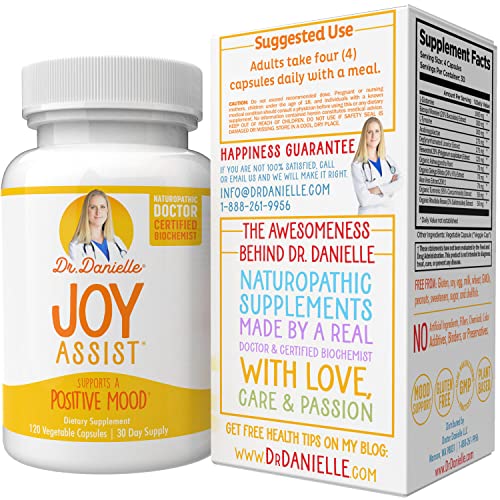 Doctor Danielle Joy Assist | 100% Plant-Based Supplement for Boosting Mood | Helps Relax The Mind | Contains 11 Powerful Herbs Non-GMO 60 Capsules