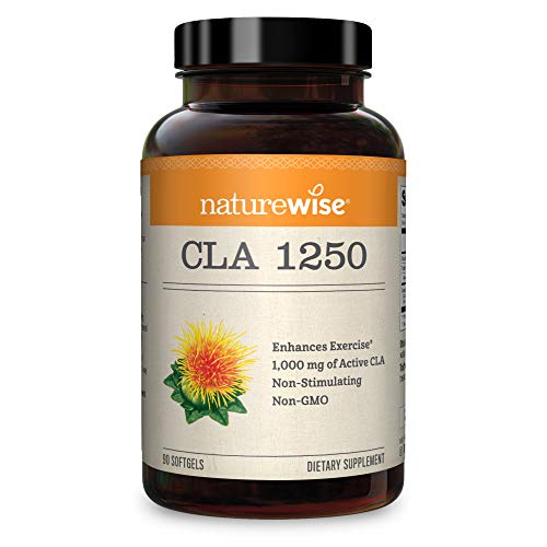 NatureWise CLA 1250 Support Exercise Naturally (1-Month Supply), Support Fitness goals, Supports healthy energy levels. (90 Count)