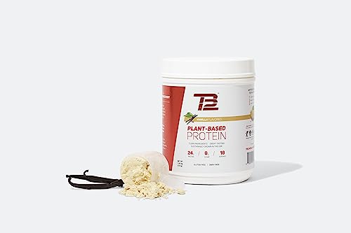 TB12 Plant Based Protein Powder, Sustainably Sourced Pea Protein, Vanilla, Vegan, 1g Net Carb, Non-GMO, Dairy-Free, Sugar-Free (18 Servings / 1.26lbs)