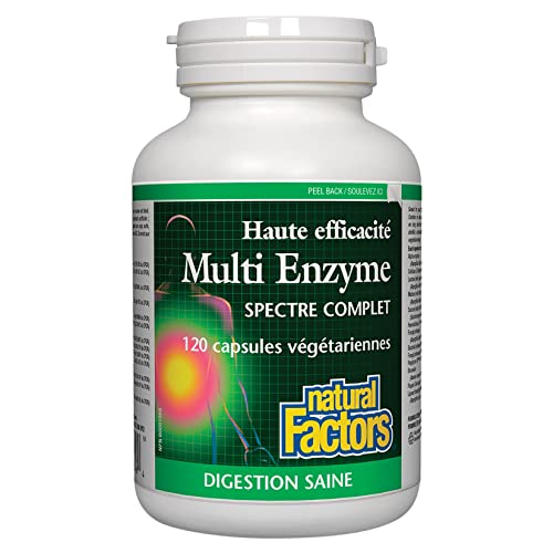 Natural Factors, High Potency Multi Enzyme Vegetarian Formula, Plant-Based Digestive Aid