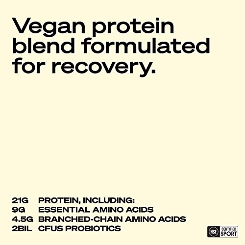 LADDER Plant Based Protein Powder, 21g of Vegan Protein with BCAAs and Probiotics | Pea and Pumpkin | Dairy Free, NSF Certified for Sport, Naturally Flavored (Vanilla Pouch)