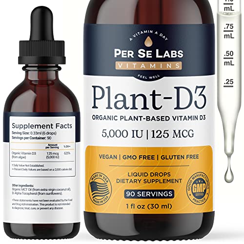Nutra Well Vitamins D3 Liquid - 90 Serving Plant Based Liquid Vitamin D Drops for Strong Bones - D3 Vitamins for Men & Women Immune Support, Mood & Brain Health - Vitamin D3 5000 IU Energy Supplements