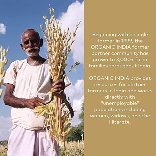 ORGANIC INDIA Neem Herbal Supplement - Supports Skin, Immune, & Liver Health, Detox, Healthy Inflammatory Response, Vegan, Gluten-Free, USDA Certified Organic - 90 Capsules