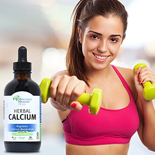 Mountain Meadow Herbs Herbal Calcium | Vegan, Liquid Calcium Supplement for Strong Bones & Teeth | Everyday Calcium for Women and Men