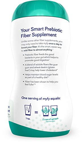 MyFy Natural Prebiotic Fiber Supplement Powder - Clear, Soluble, Daily Digestive Support for Gut Health & Regularity - Non-GMO, Taste-Free, Sugar-Free, Gluten-Free - 10.6oz (60 Servings)