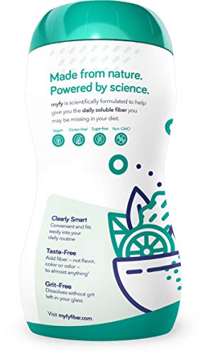 MyFy Natural Prebiotic Fiber Supplement Powder - Clear, Soluble, Daily Digestive Support for Gut Health & Regularity - Non-GMO, Taste-Free, Sugar-Free, Gluten-Free - 10.6oz (60 Servings)