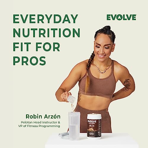 Evolve Plant Based Protein Powder, Double Chocolate, 20g Vegan Protein, Dairy Free, No Artificial Flavors, Non-GMO, 3g Fiber, Amazon Exclusive, 2 Pound (Packaging May Vary)