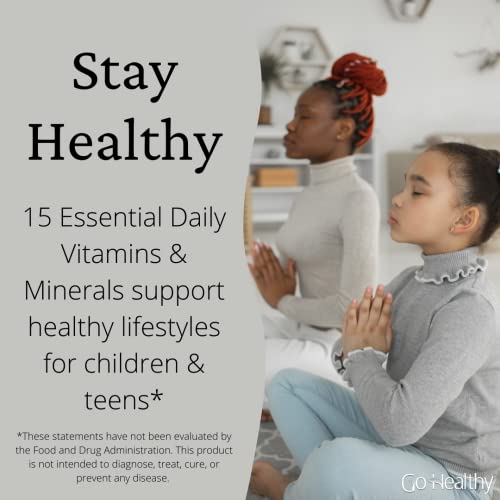 Go Healthy Multivitamin Gummies for Kids, Vegetarian Gummy Vitamins, Non-GMO, Gluten Free, Kosher & Halal - 30 Servings